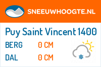 Sneeuwhoogte Puy Saint Vincent 1400